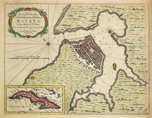 Map of Havana Harbour, ca. 1760.