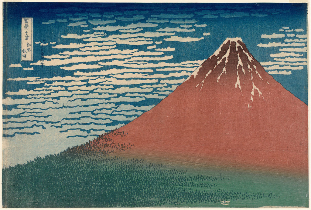 Red Fuji, Katsushika